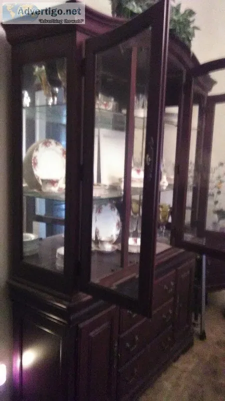 2 piece China hutch