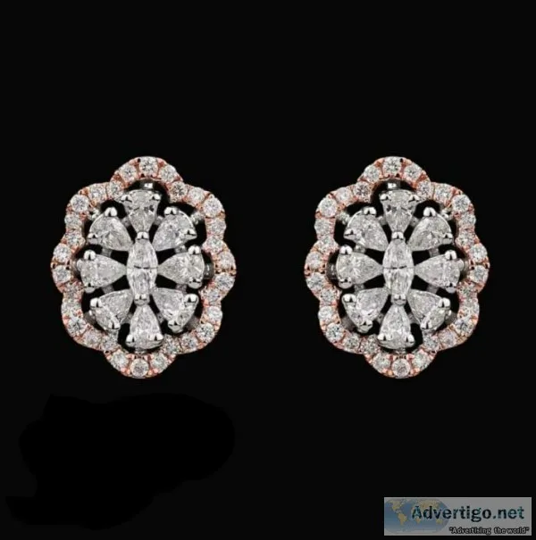 Buy Latest and Stylish Diamond Earrings Designs Online in San Ra