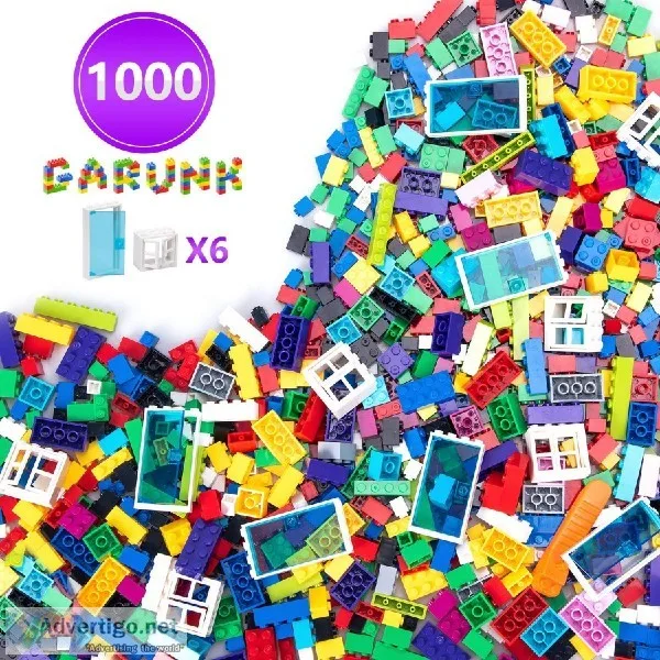 GARUNK Building Bricks 1000 Pieces Set 1000 Pieces Classic Build