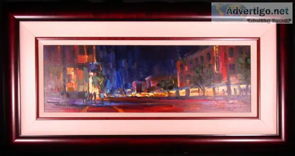 San Francisco Nights Original Oil on Canvas by Michael Flohr Sig