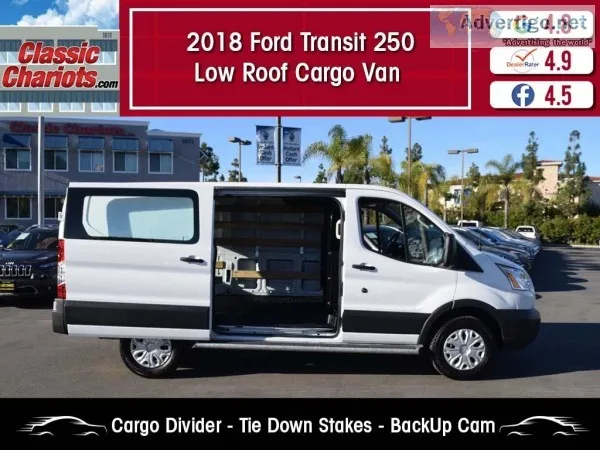 Used 2018 Ford Transit Cargo 250 Low Roof Van for Sale