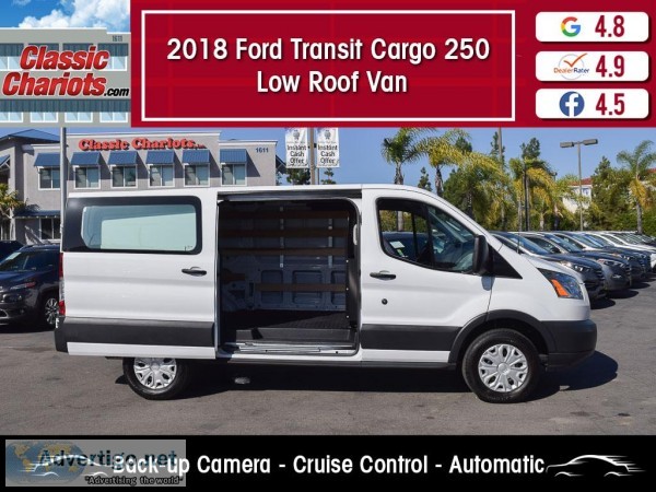 Used 2018 Ford Transit Cargo 250 Low Roof Van for Sale in San Di