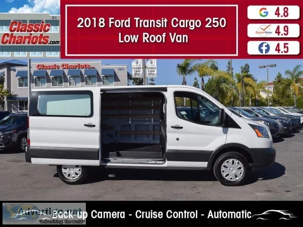 Used 2018 Ford Transit Cargo 250 Low Roof Van for Sale in San Di
