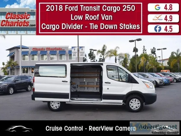 Used 2018 Ford Transit Cargo 250 Low Roof Van for Sale in San Di