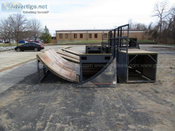ASSORTED SKATE PARK RAMPS AND RAILS