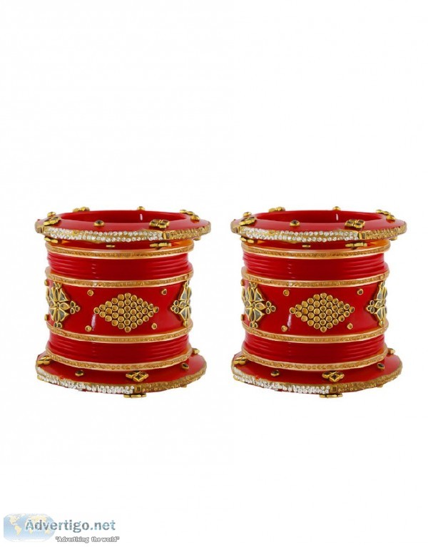 Latest Punjabi Chuda Design Online at Anuradha Art Jewellery