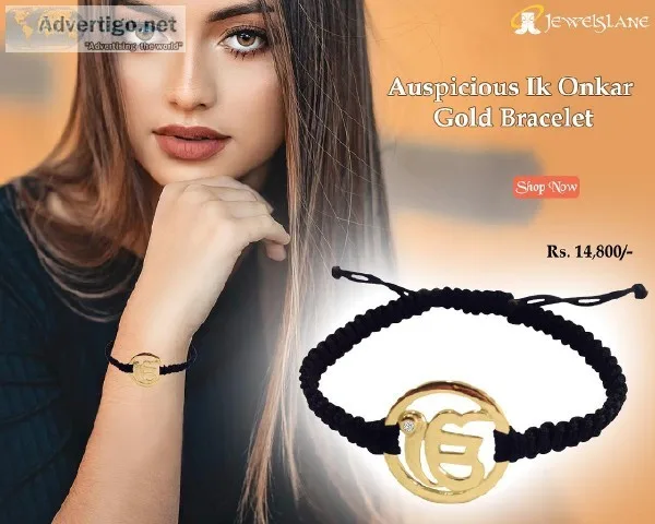 Auspicious Ik Onkar Gold Bracelet