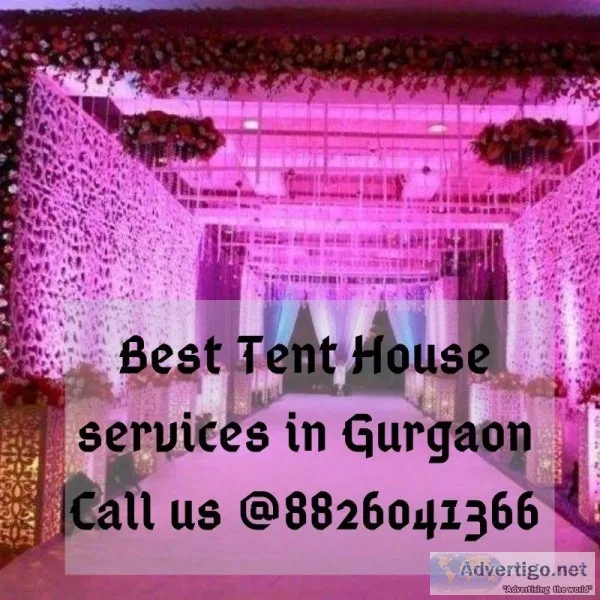 Book top tent house services in sector 57 54 52 53 call us 88260