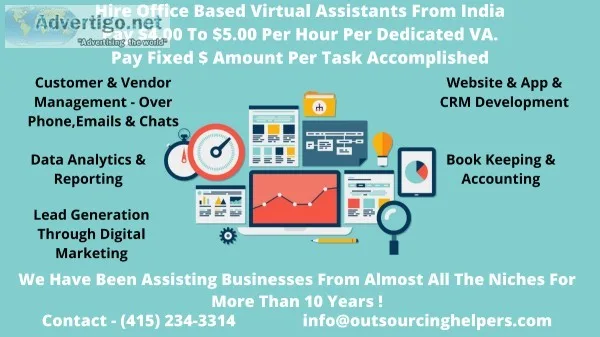 Office Based Virtual Assistant For As Low As 4.00 - 5.00HourPers