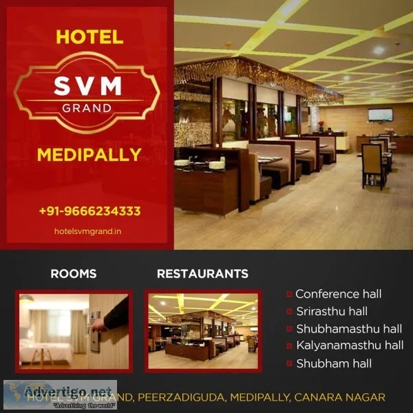 Hotel SVM Grand MedipallyBanquet hallConferencehall Hotel Rooms 