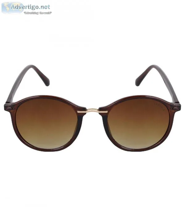 LAURELS Men Gatsby Oval Brown Sunglass