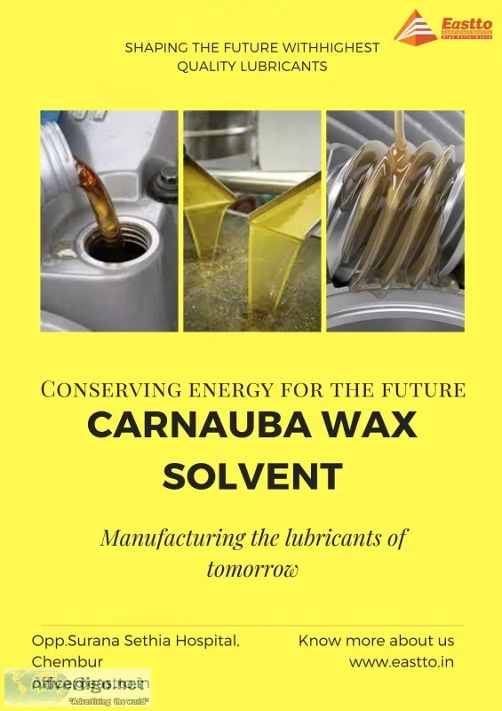 Carnauba wax solvent