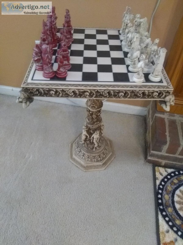 Marble Chess Set pedstal style