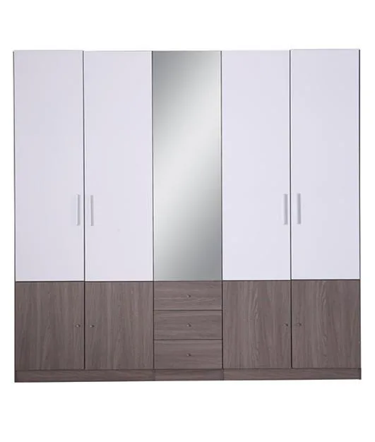CLEARANCE SALE BONDI 5 DOOR BIG SIZE WARDROBE WITH MIRROR
