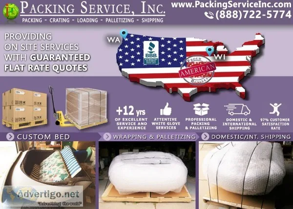 Huntsville AL - Machinery Crating  Palletizing Furniture - Packi
