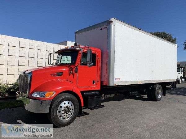 2013 Peterbilt 337 24  Box van Truck 260HP Auto Liftgate CARB Co