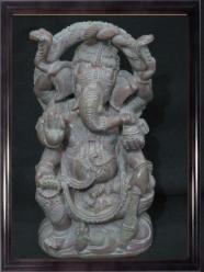 Elephant God Ganesha Stone Religious Statue 6 Inch