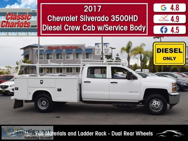 Used 2017 Chevrolet Silverado 3500 Diesel Crew Cab wService Body