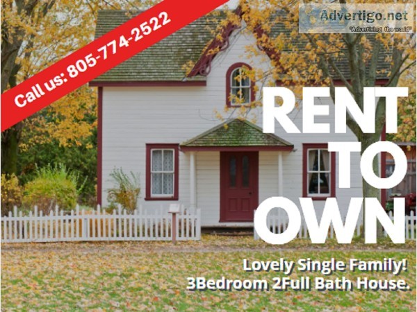 Single Family 3Bed 2Bath House Available For Rent to Own