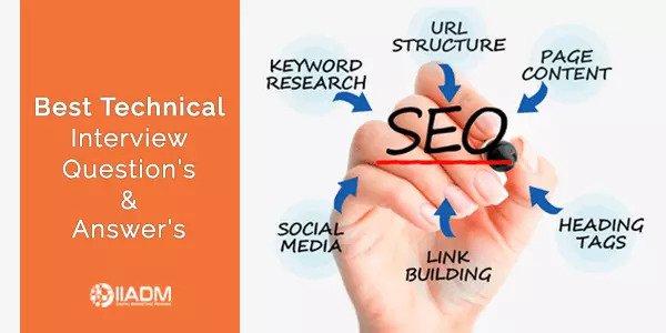 Seo interview questions and answers