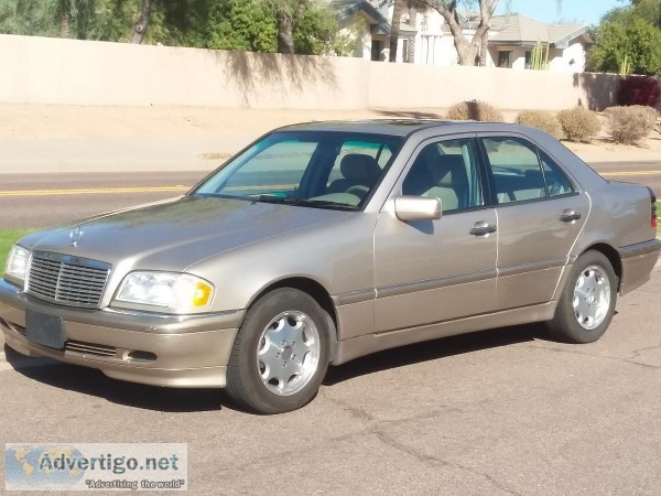 2000 MERCEDES BENZ C230 KOMPRESSOR GOLDCREAM 1140000MILES LIKE N