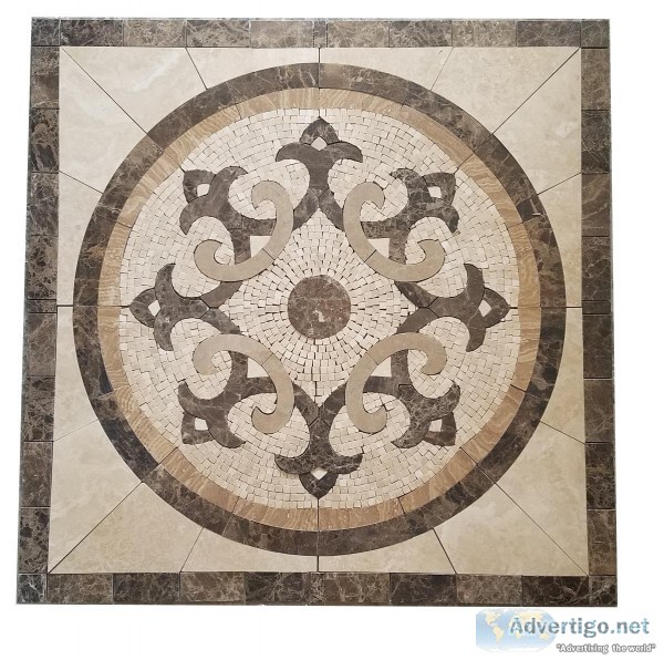 36&quotx 36" Floor Marble Medallion Polish