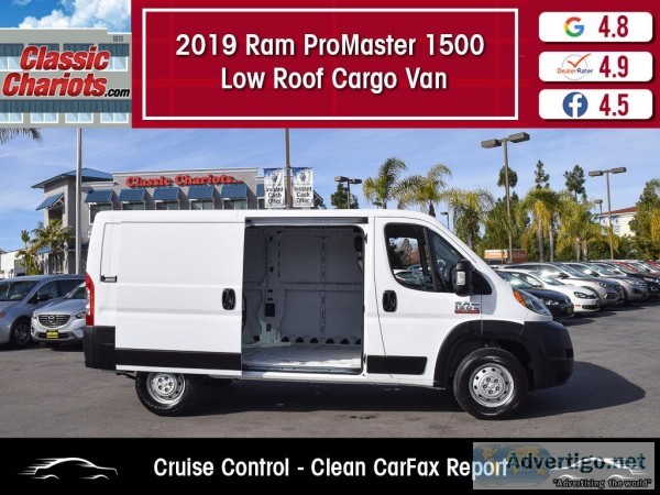 Used 2019 RAM ProMaster 1500 Low Roof Cargo Van for Sale in San 