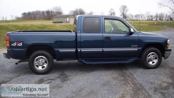 2003 Chevrolet Silverado 1500 Blue Pickup Truck 81848 Miles Auto