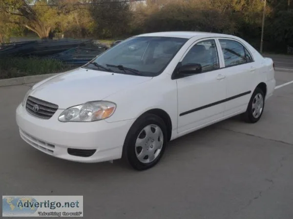 2004 Toyota Corolla CE White 62395 Miles