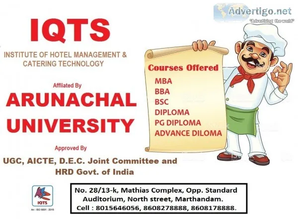 University Certificate Hotel Management Courses in Marthandam