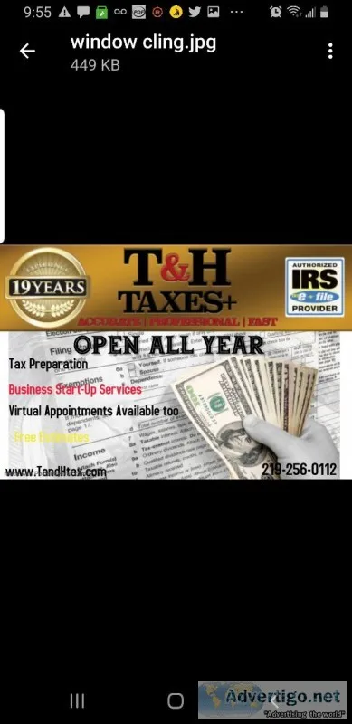 Tax preparation starting at 75