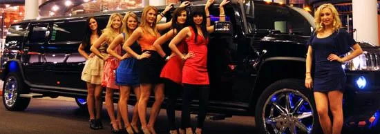 Derby Limo Hire in White Black and Pink Color