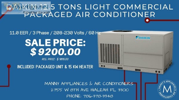Daikin 12.5 Tons Commercial Package Unit 3 Phase 5 Years Warrant