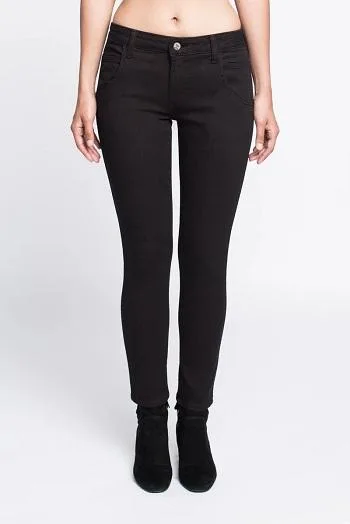 Black and Olive Wide Leg Pants - SAGJOL