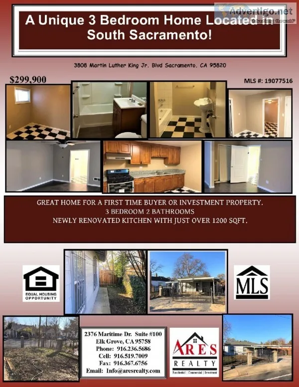 3808 Martin Luther King JR. BLVD. Sacramento CA 95820