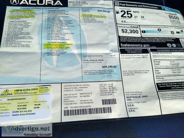 2015 Acura TLX 3.5 (V6)