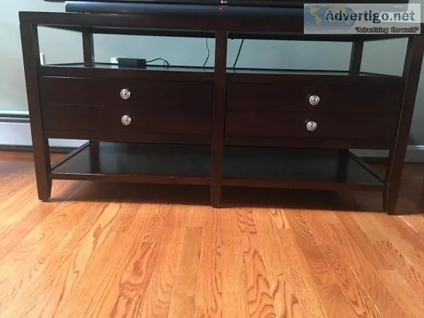 CHERRY WOOD TV CONSOLE