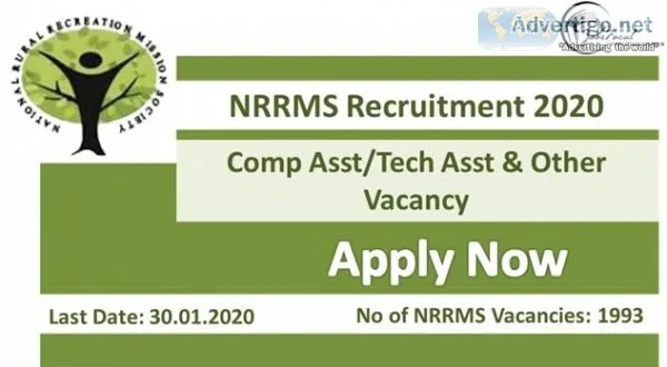NRRMS Recruitment 2020 (1993) Comp AsstTech Asst and Other Vacan