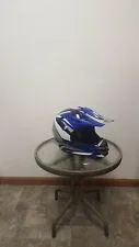 CKX Blue White  Open Face Snowmobile Helmet