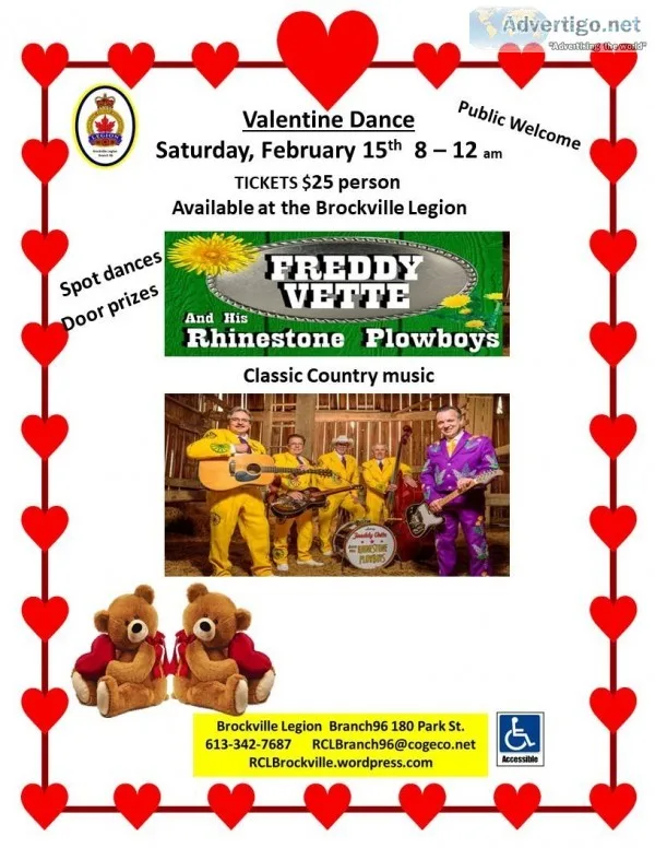 Valentine Dance February 15th 8- 11pm