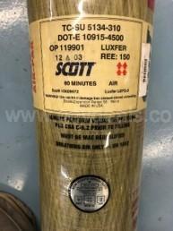 Lot of 23 air packs 55 30 minute cylinders and 2 60 minute cylin