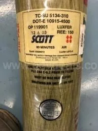 Lot of 23 air packs 55 30 minute cylinders and 2 60 minute cylin