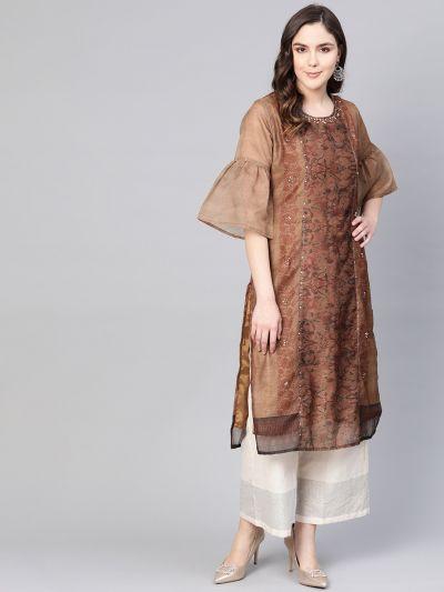 A LINE SHAPE KURTI and MUSTARD RAYON PRINTED COLLECTION ONLY AT 