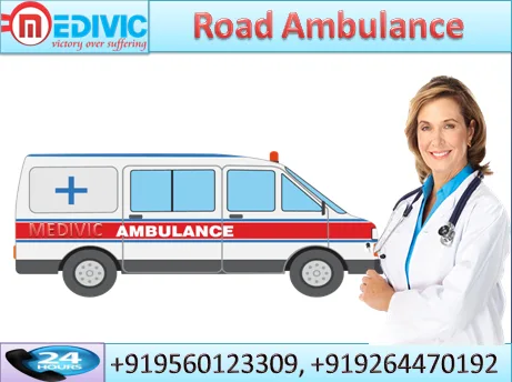 Hire Road Ambulance Service in Darbhanga by Medivic with MD Doct