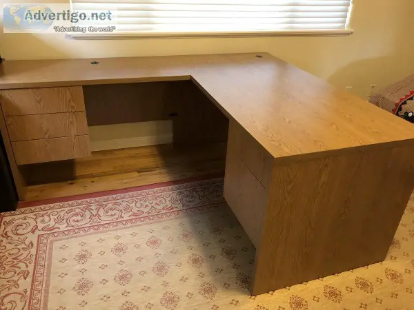 Desk side table and a credenza