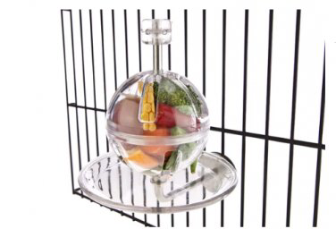 Foraging cage mount buffet ball