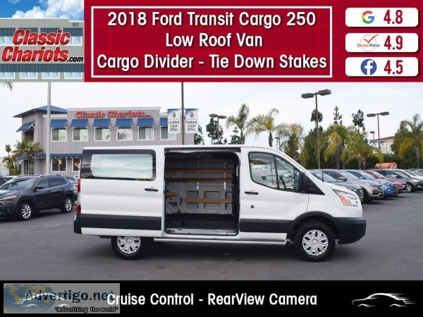 Used 2018 Ford Transit Cargo 250 Low Roof Van for Sale in San Di
