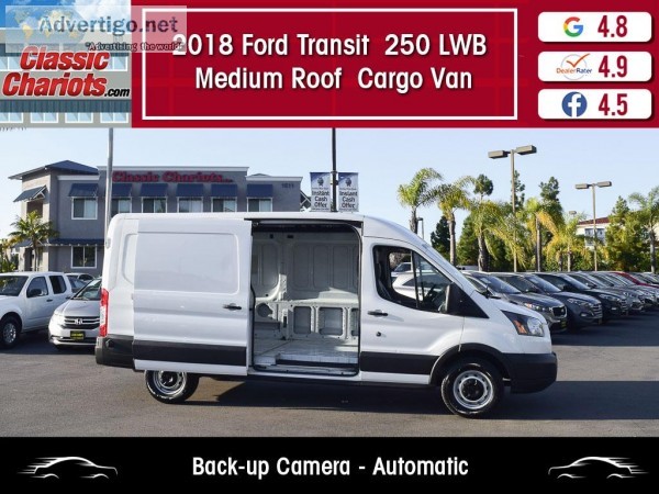 Used 2018 Ford Transit Cargo 250 LWB Medium Roof Van for Sale in