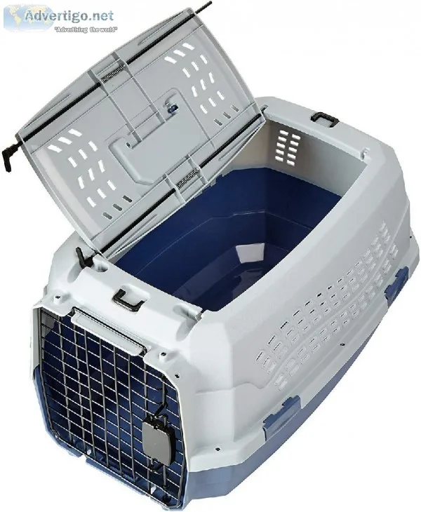 AmazonBasics Two Door Top Load Pet Kennel (23-inch)