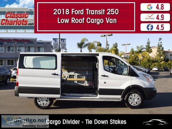 Used 2018 Ford Transit Cargo 250 Low Roof Van for Sale in San Di